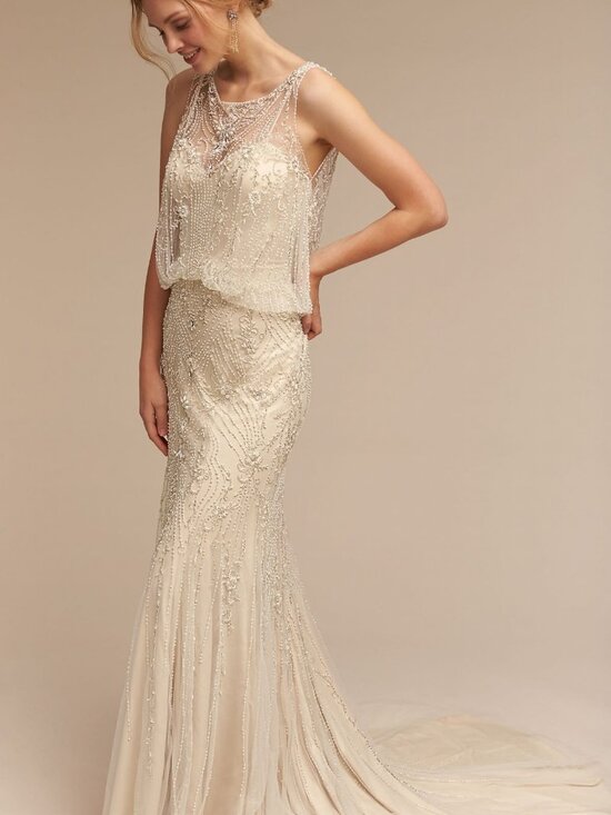 BHLDN Dresses & Skirts - BHLDN Jacinda Wedding Gown Size 2 and 12 NEW Art Deco 1920's Beaded